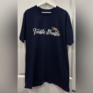 Hanes Nano T Truffle Shuffle Cute Funny Mens Dog T Shirt Navy Size XL